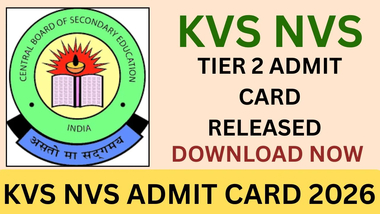 KVS NVS ADMIT CARD 2026