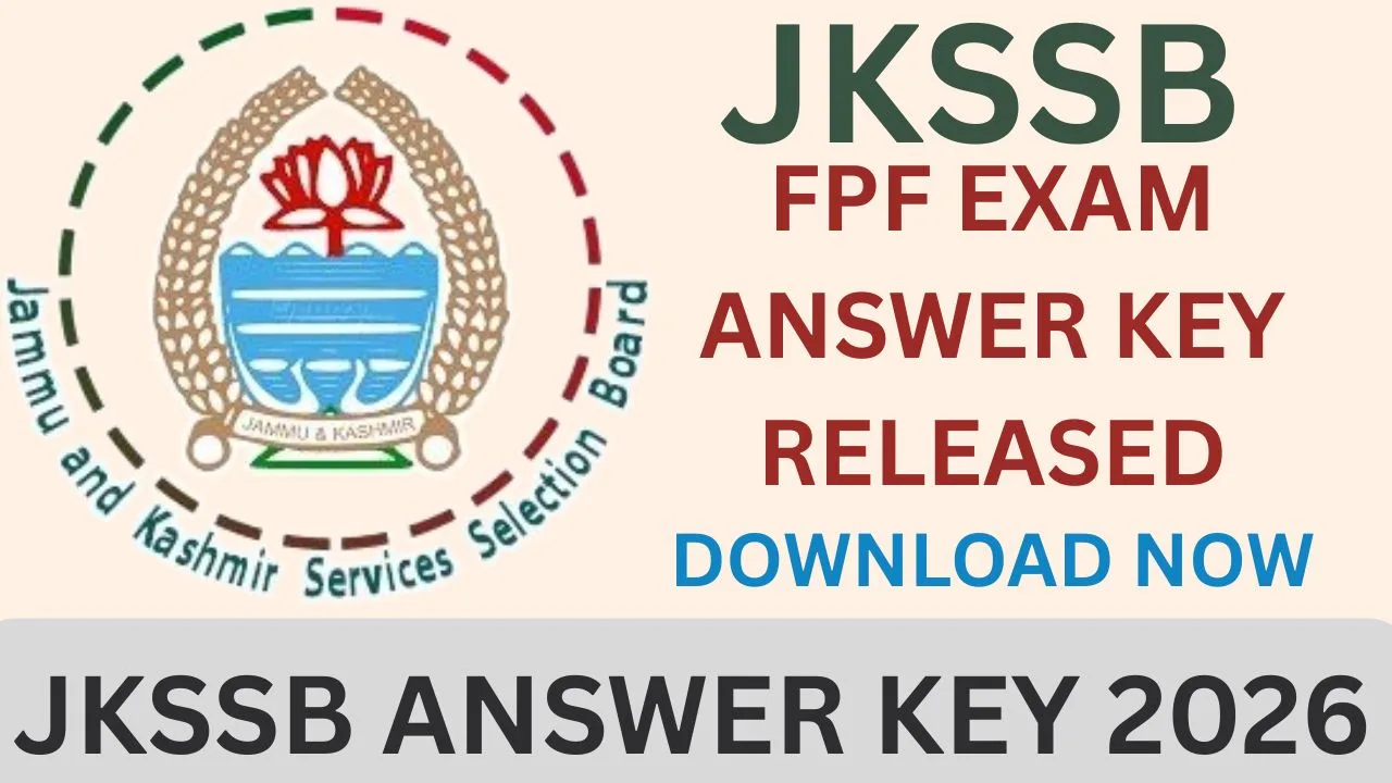 JKSSB ANSWER KEY 2026