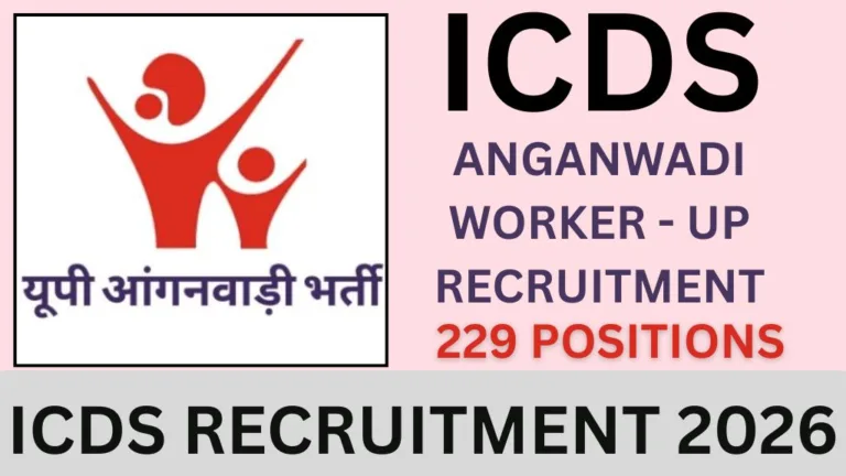 ICDS RECRUITMENT 2026